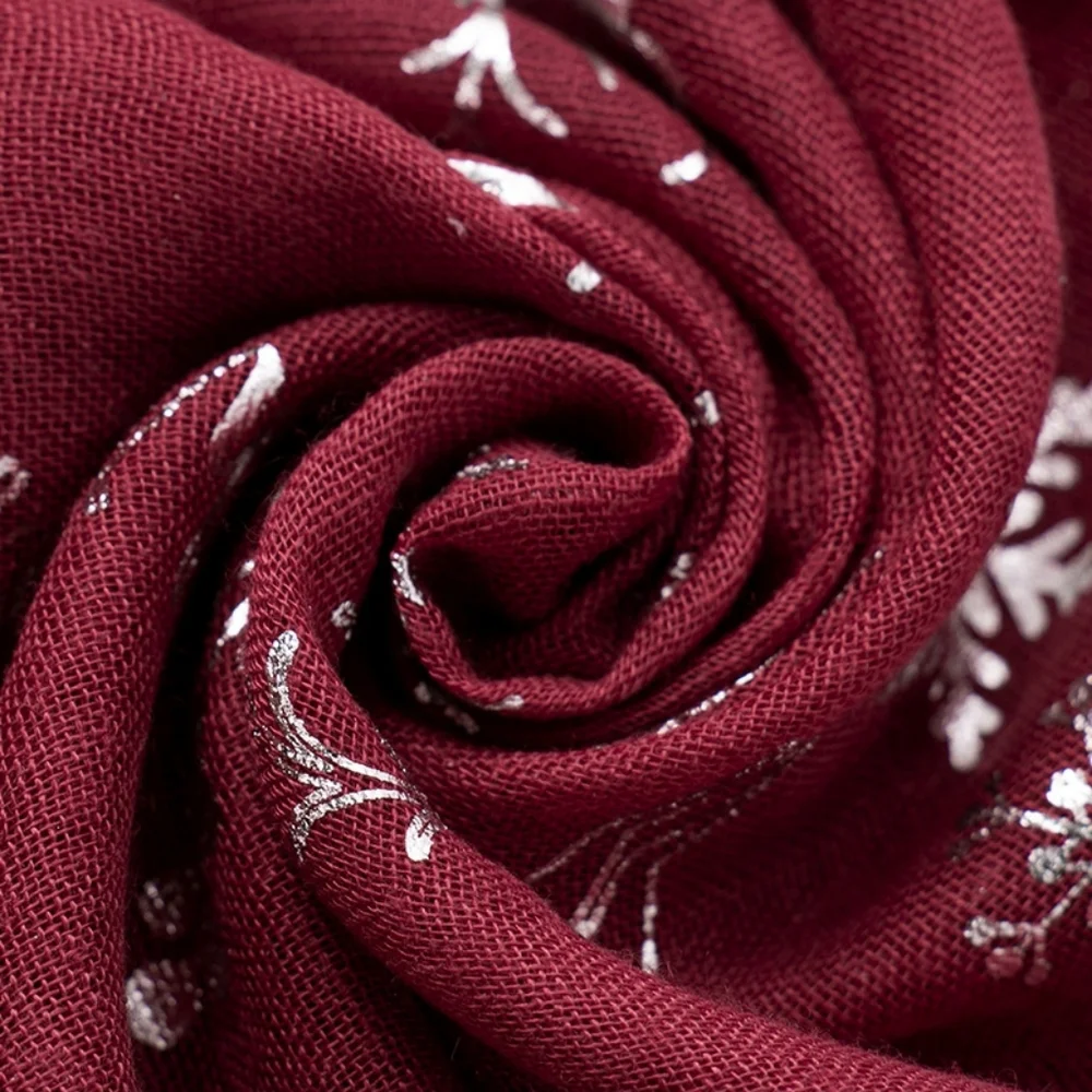 27x70 Metallic Reindeer Scarf Christmas Large Scarf Festive Shawl Wrap Holiday